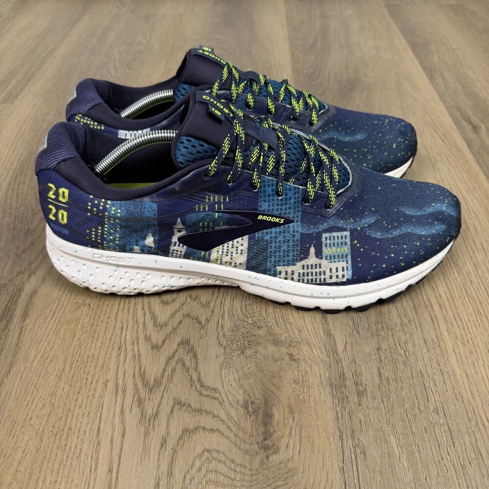 Brooks Ghost 12 Boston 2020 Shoes Mens Size 13 Blue City Running Sneakers